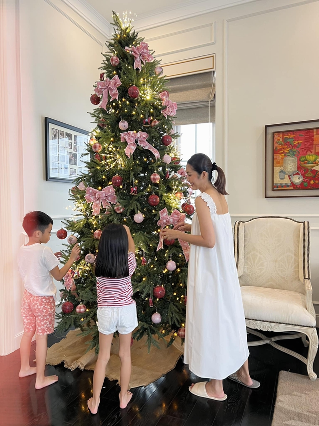 Khán giả choáng với cây thông Noel đậm chất &quot;nhà giàu&quot; của Tăng Thanh Hà, Phạm Hương - Ảnh 4.