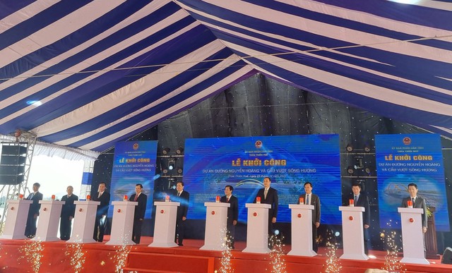 Thừa Thiên Huế khởi công Dự án đường Nguyễn Hoàng, Cầu vượt sông Hương hơn 2.000 tỷ đồng - Ảnh 3.