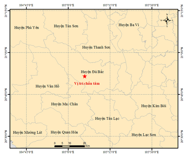 Lại xảy ra động đất mạnh 4.0 độ richter ở Hòa Bình - Ảnh 1.