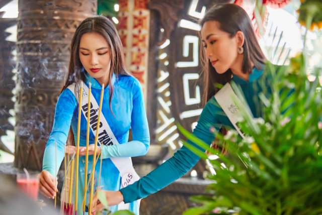 Top 70 Hoa hậu Hoàn vũ Việt Nam 2022 diện áo dài dâng hương vua Hùng  - Ảnh 5.