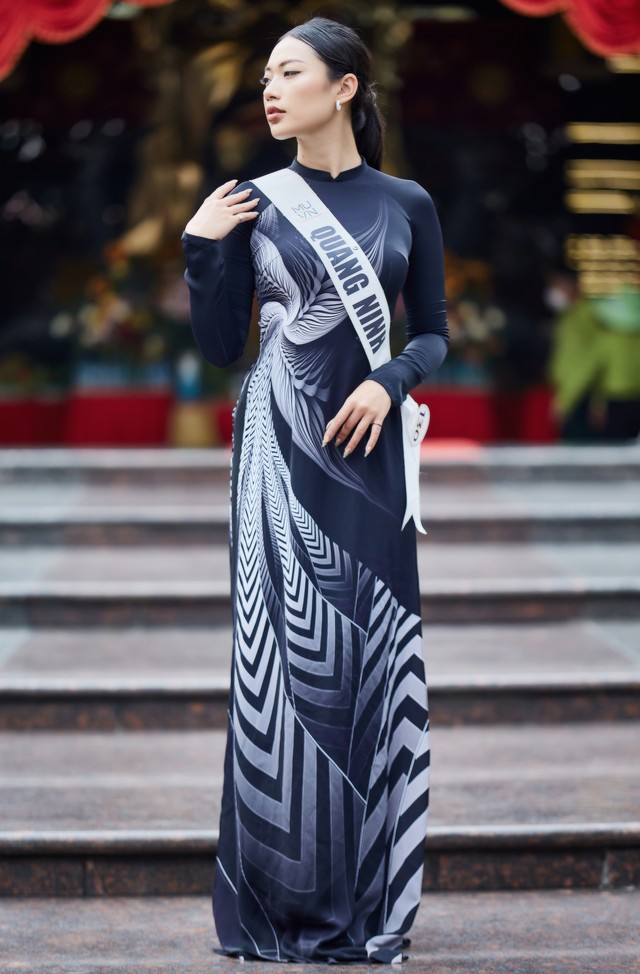 Top 70 Hoa hậu Hoàn vũ Việt Nam 2022 diện áo dài dâng hương vua Hùng  - Ảnh 9.