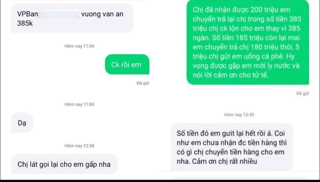 Chuyển nhầm 385 triệu đồng tiền h&agrave;ng, người phụ nữ ngỡ ng&agrave;ng với th&aacute;i độ của shipper - Ảnh 2.