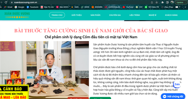 TPBVSK Xuân Dược Vương cố tình quảng cáo tác dụng sản phẩm như thuốc chữa bệnh - Ảnh 3.