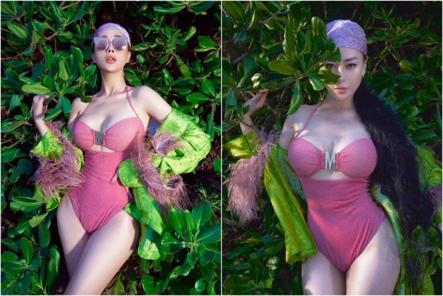 Là &quot;nữ hoàng bikini&quot; của vũ trụ VTV, Phương Oanh mới đây tiếp tục khiến cõi mạng chao đảo khi tung ảnh diện áo tắm khoe triệt để đường cong nóng bỏng. Thay vì chỉ mặc mỗi bikini, &quot;Nam nọng&quot; trổ tài mix&match màu sắc nổi bật, tự nhận hoá chim hồng hạc.