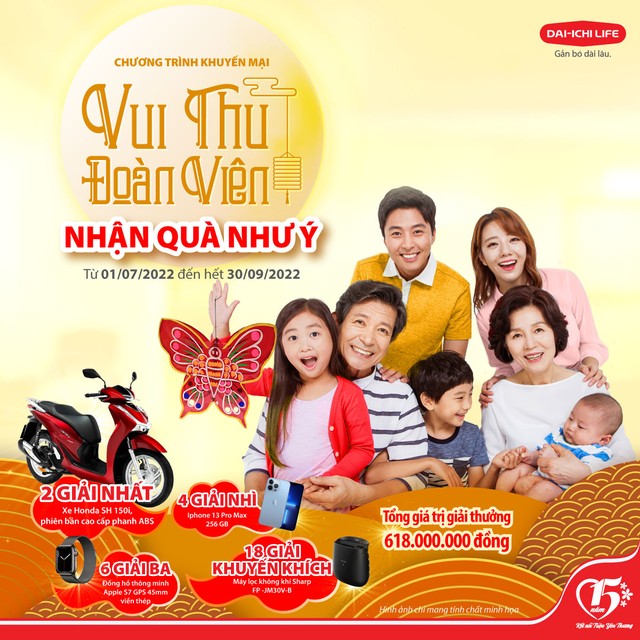 Dai-ichi Life Việt Nam triển khai chương trình khuyến mại “Vui Thu Đoàn Viên, Nhận Quà Như Ý” - Ảnh 1.