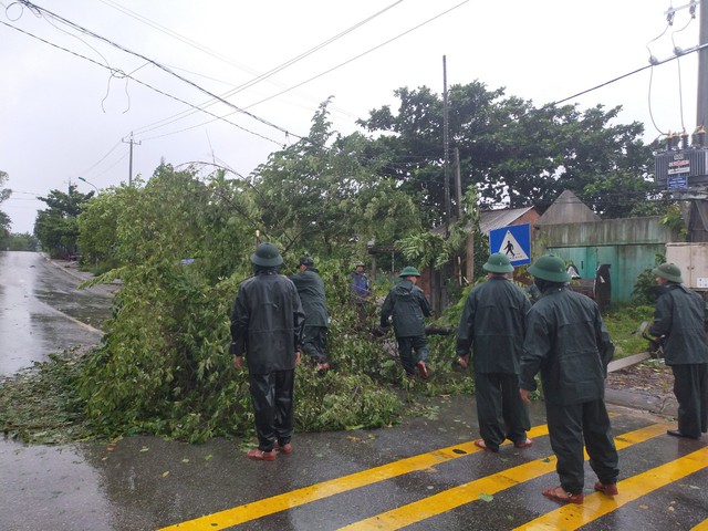 Hình ảnh hàng chục ngôi nhà bị tốc mái, cây xanh gãy đổ do bão Nosu ở Thừa Thiên Huế - Ảnh 4.