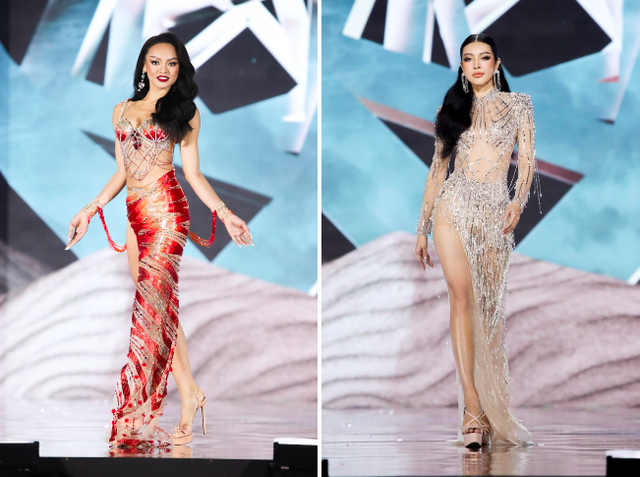 Chung khảo Miss Grand Vietnam: Dạ hội lạ mắt, 'điểm trừ' là phần bikini hô tên...tấu hài  - Ảnh 2.