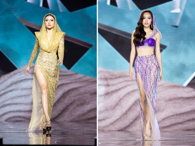 Chung khảo Miss Grand Vietnam: Dạ hội lạ mắt, 'điểm trừ' là phần bikini hô tên...tấu hài  - Ảnh 3.