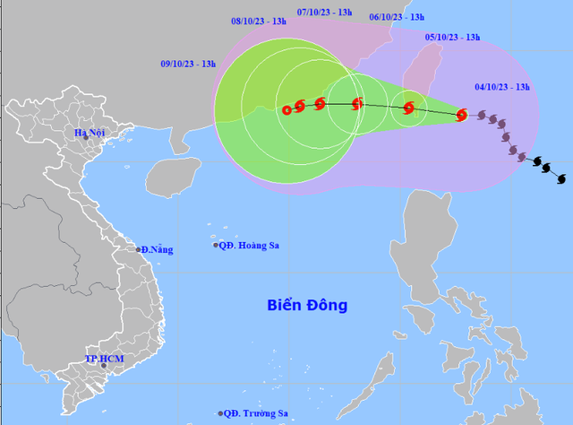 Tin bão mới nhất: Siêu bão Koinu vẫn giật cấp 17, đổi hướng di chuyển trước khi vào Biển Đông - Ảnh 3.