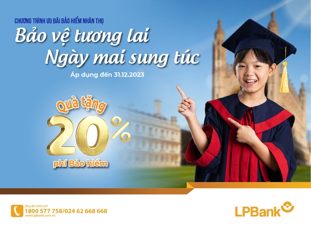 LPBank tặng khách hàng sổ tiết kiệm trị giá 20% phí bảo hiểm thực thu năm đầu - Ảnh 1.