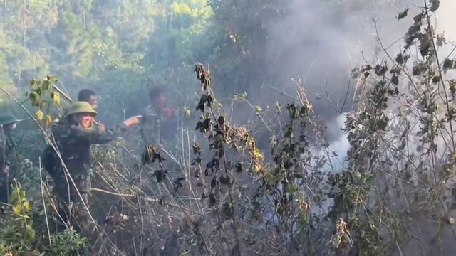 Hàng trăm người nỗ lực khống chế cháy rừng ở Hà Tĩnh - Ảnh 9.