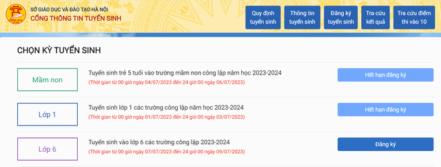 Hôm nay (7/7), Hà Nội bắt đầu đăng ký tuyển sinh trực tuyến vào lớp 6 các trường công lập  - Ảnh 3.