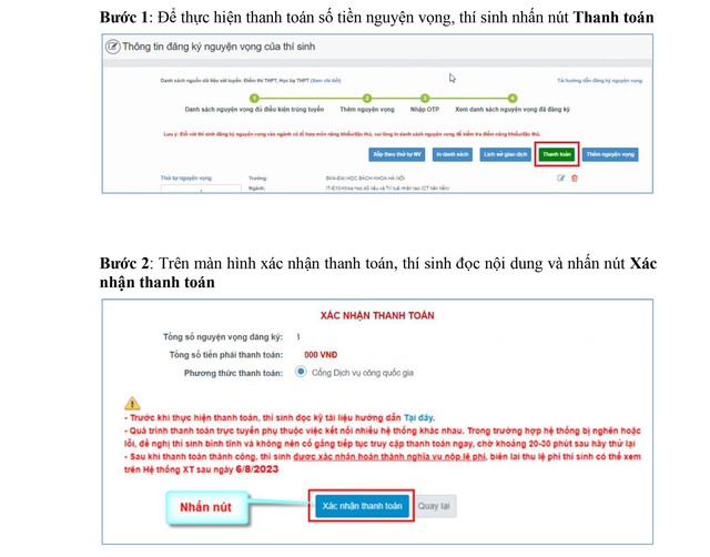 Các cách nộp lệ phí xét tuyển đại học trực tuyến thí sinh cần biết - Ảnh 6.