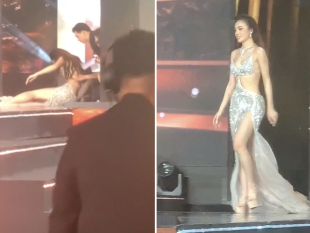 'Sạn' hài hước chung kết Miss Grand Vietnam 2023: người vấp ngã, người vào Top vì nghe nhầm tên  - Ảnh 3.