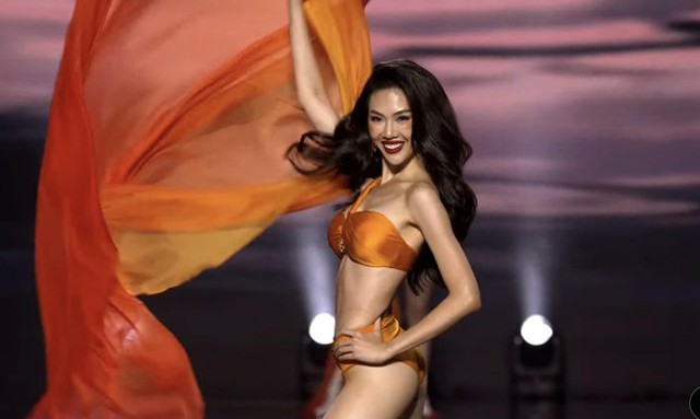 Top 18 Miss Universe Vietnam 2023 'đốt cháy' sân khấu đêm chung kết với phần thi áo tắm - Ảnh 4.