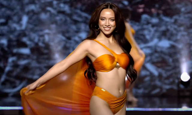 Top 18 Miss Universe Vietnam 2023 'đốt cháy' sân khấu đêm chung kết với phần thi áo tắm - Ảnh 3.