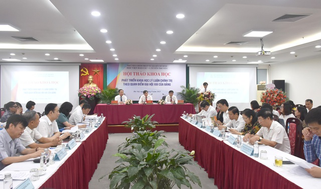 Ph&aacute;t triển khoa học l&yacute; luận ch&iacute;nh trị theo quan điểm Đại hội XIII của Đảng

 - Ảnh 1.