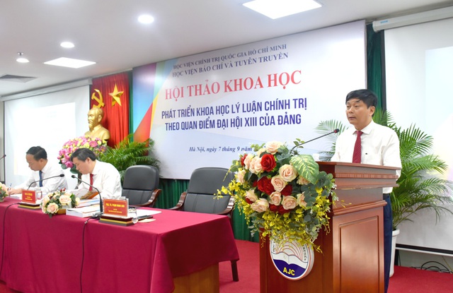 Ph&aacute;t triển khoa học l&yacute; luận ch&iacute;nh trị theo quan điểm Đại hội XIII của Đảng

 - Ảnh 4.