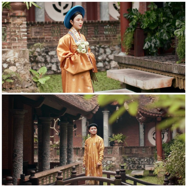Hé lộ ngôi chùa cách Hà Nội 60km trong bộ ảnh cưới của Quang Hải và Chu Thanh Huyền - Ảnh 5.