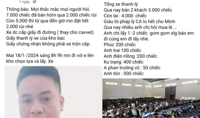 Lý do người đàn ông bị phạt khi đăng thông tin bán &quot;7000 xe tang vật&quot; - Ảnh 1.