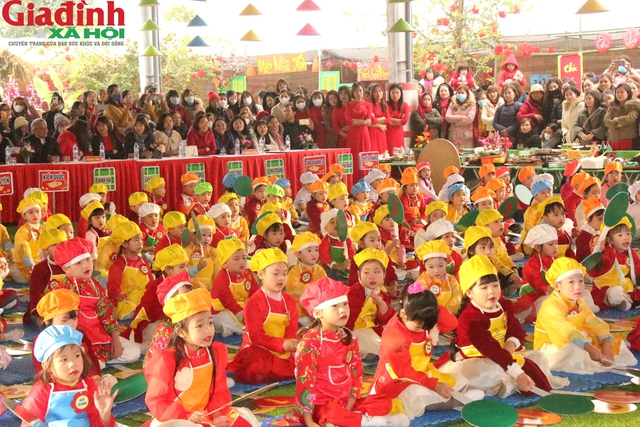 Tận mắt chứng kiến hàng trăm trẻ mầm non Hải Dương lần đầu tiên tự làm bánh Gai cổ truyền Ninh Giang - Ảnh 3.