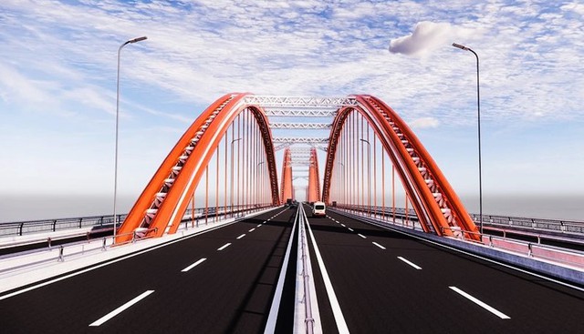 Ngắm diện mạo hai cây cầu trị giá gần 12.000 tỷ đồng bắc qua sông Hồng sẽ khởi công trong năm 2024 - Ảnh 1.