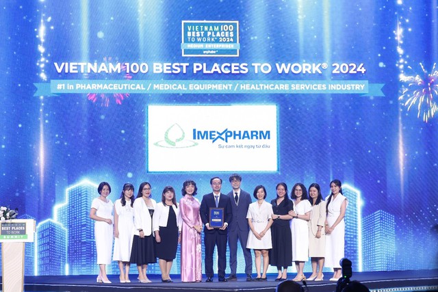 Imexpharm được vinh danh Top 1 môi trường làm việc tốt nhất ngành dược Việt Nam 2024 - Ảnh 1.