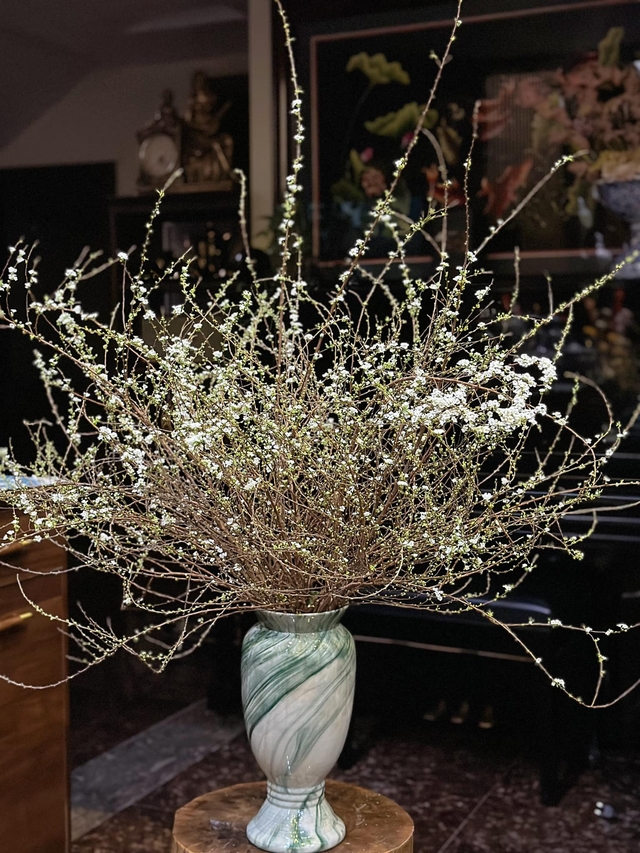 Chiêm ngưỡng những ‘cành củi khô’ bung nở hoa trắng xóa, mang bình an, may mắn cho gia chủ trong năm mới - Ảnh 8.