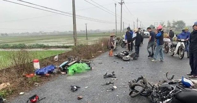 Tai nạn liên hoàn ở Thái Bình khiến 5 người thương vong - Ảnh 1.