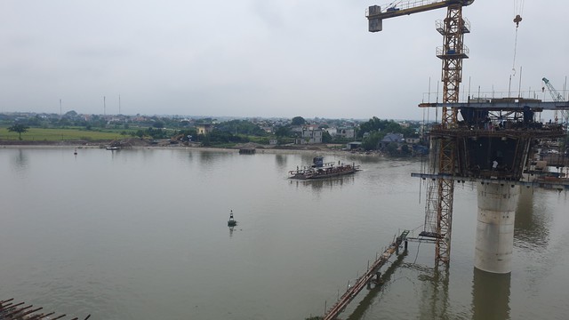 Hình hài mới nhất cây cầu vượt sông lớn ở Nam Định sắp thay thế phà Đống Cao- Ảnh 4.