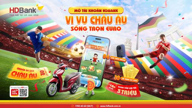 Cơ hội vi vu châu Âu, sống trọn từng đường bóng Euro 2024 với HDBank- Ảnh 1.