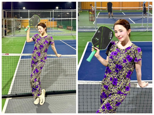 'Soi' thời trang pickleball của sao Việt: Đỗ Mỹ Linh, Phương Oanh mặc kín vẫn sexy cuốn hút