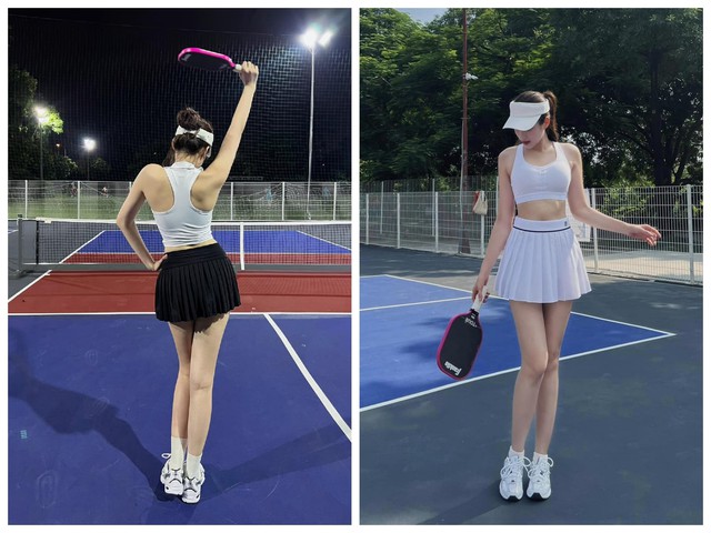 'Soi' thời trang pickleball của sao Việt: Đỗ Mỹ Linh, Phương Oanh mặc kín vẫn sexy cuốn hút