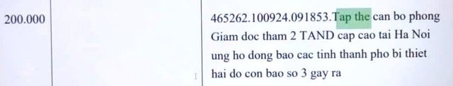 Danh tính cô gái mạo danh TAND cấp cao chuyển khoản 200 ngàn đồng ủng đồng bào lũ lụt- Ảnh 1.