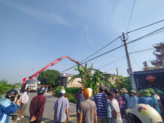 Gãy cần bơm bê tông Việt Tùng ở Nam Định khiến 1 công nhân tử vong- Ảnh 1.