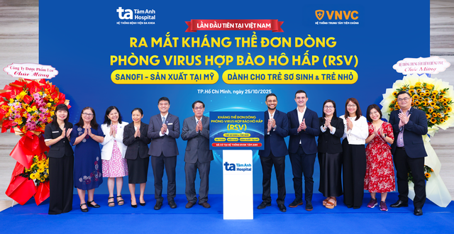 VNVC - Tâm Anh ra mắt kháng thể đơn dòng phòng RSV, bảo vệ trẻ khỏi bệnh viêm phổi nặng - Ảnh 1.
