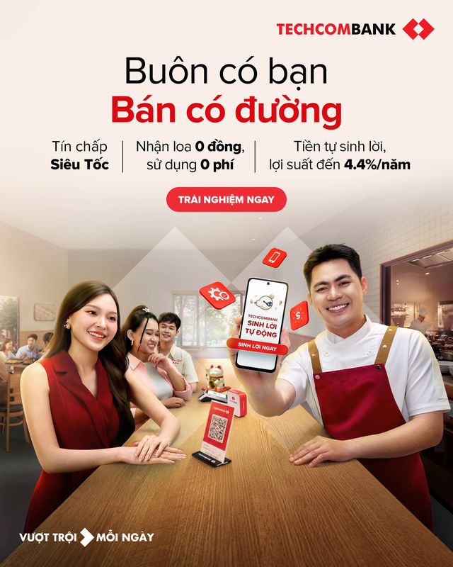 Tiểu thương bỏ một 'vốn' nhận 'bốn' lời với bộ giải pháp từ Techcombank - Ảnh 1. Tiểu thương bỏ một 'vốn' nhận 'bốn' lời với bộ giải pháp từ Techcombank - Ảnh 1.