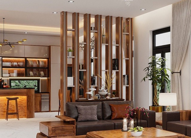 Sử dụng vách ngăn phòng khách sẽ đem lại giá trị nào trong phong thủy? - Ảnh 3.