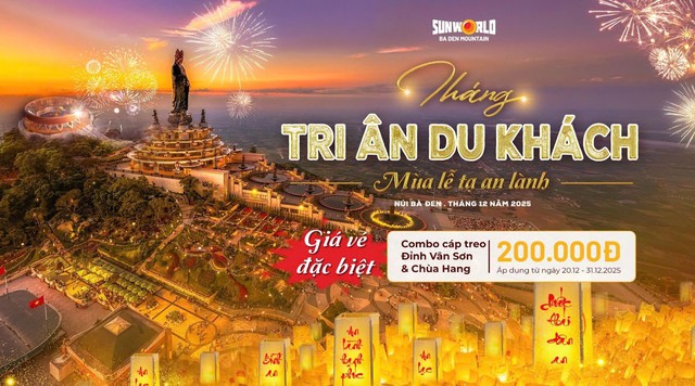 V&eacute; c&aacute;p treo l&ecirc;n n&uacute;i B&agrave; Đen chỉ 200.000 đồng trong th&aacute;ng cuối năm - Ảnh 1.