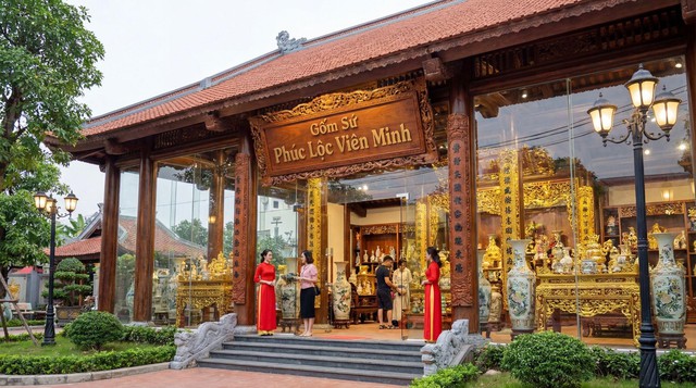 Đồ thờ gốm sứ B&aacute;t Tr&agrave;ng cao cấp từ Gốm Sứ Ph&uacute;c Lộc Vi&ecirc;n Minh - Ảnh 1.