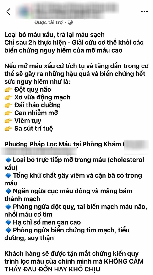 Chuyên gia nói gì về thông tin 'lọc máu giúp loại bỏ máu xấu, ngừa đột quỵ'?