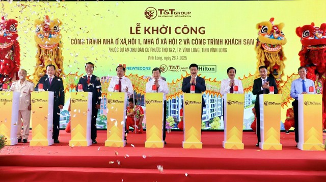 T&T Group khởi công xây dựng 2 công trình nhà ở xã hội tại Vĩnh Long- Ảnh 1. T&T Group khởi công xây dựng 2 công trình nhà ở xã hội tại Vĩnh Long- Ảnh 1.