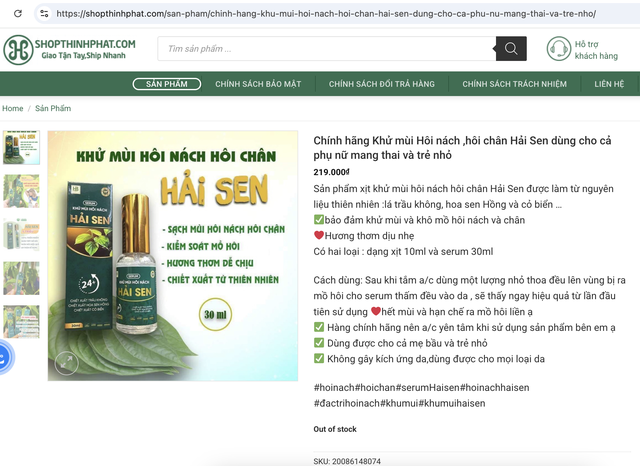 Có tên trong danh sách mỹ phẩm làm giả ở Bắc Giang, serum khử mùi hôi nách Hải Sen đang 'nổ' công dụng, gây hiểu lầm cho người tiêu dùng? - Ảnh 5. Có tên trong danh sách mỹ phẩm làm giả ở Bắc Giang, serum khử mùi hôi nách Hải Sen đang 'nổ' công dụng, gây hiểu lầm cho người tiêu dùng? - Ảnh 5.