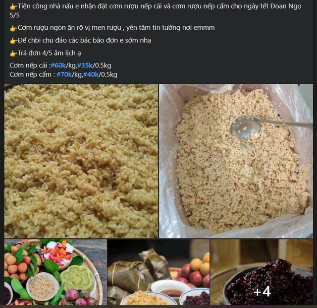 Cơm rượu nếp đắt khách dịp tết Đoan ngọ, hàng làm không đủ bán - Ảnh 2. Cơm rượu nếp đắt khách dịp tết Đoan ngọ, hàng làm không đủ bán - Ảnh 2.