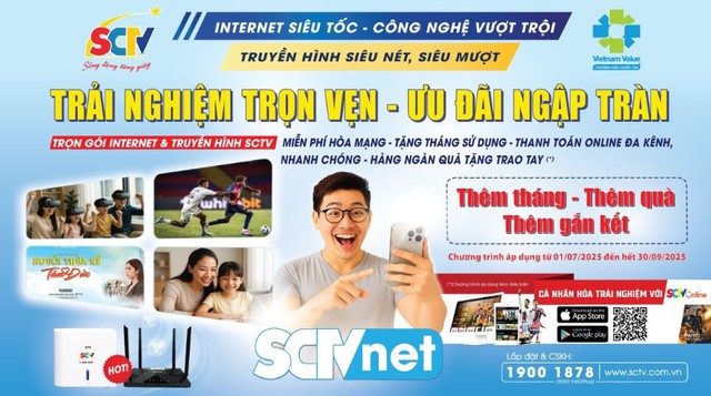 SCTV đồng hành cùng gia đình Việt: Nâng tầm tiện ích sống với loạt ưu đãi truyền hình – Internet trong hè 2025 - Ảnh 2. SCTV đồng hành cùng gia đình Việt: Nâng tầm tiện ích sống với loạt ưu đãi truyền hình – Internet trong hè 2025 - Ảnh 2.
