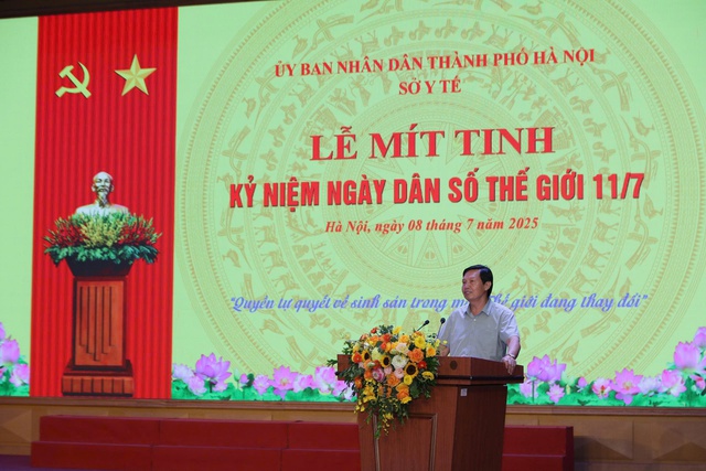 Hà Nội mít tinh kỷ niệm Ngày Dân số Thế giới 11/7 - Ảnh 2. Hà Nội mít tinh kỷ niệm Ngày Dân số Thế giới 11/7 - Ảnh 2.