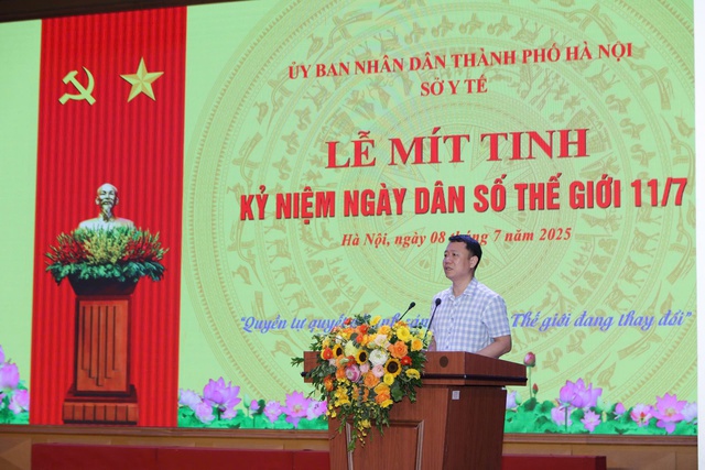 Hà Nội mít tinh kỷ niệm Ngày Dân số Thế giới 11/7 - Ảnh 4. Hà Nội mít tinh kỷ niệm Ngày Dân số Thế giới 11/7 - Ảnh 4.