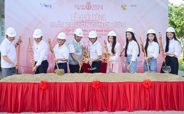 Hoa hậu Hà Trúc Linh và Á hậu Châu Anh , Vân Nhi khởi động dự án nhân ái Mái trường mơ ước - Ảnh 2.