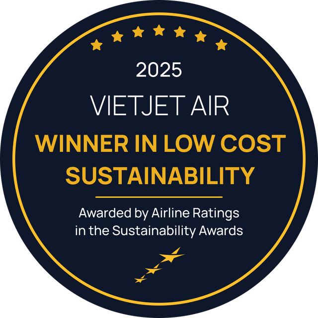 AirlineRatings vinh danh Vietjet trong Top hãng hàng không bền vững toàn cầu năm 2025 - Ảnh 1. AirlineRatings vinh danh Vietjet trong Top hãng hàng không bền vững toàn cầu năm 2025 - Ảnh 1.