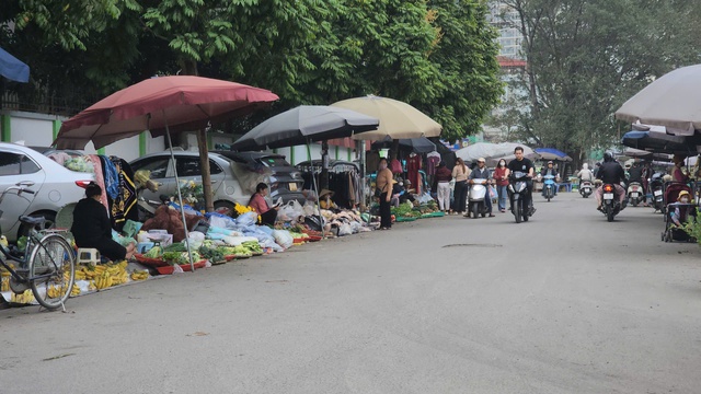 Chợ c&oacute;c ng&otilde; 70 Nguyễn Ho&agrave;ng Bất chấp cấm , &ocirc; nhiễm m&ocirc;i trường sống - Ảnh 2.